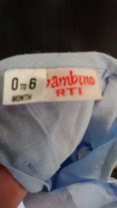 Rochita, 0-6 luni, albastră , cu mânecă scurta