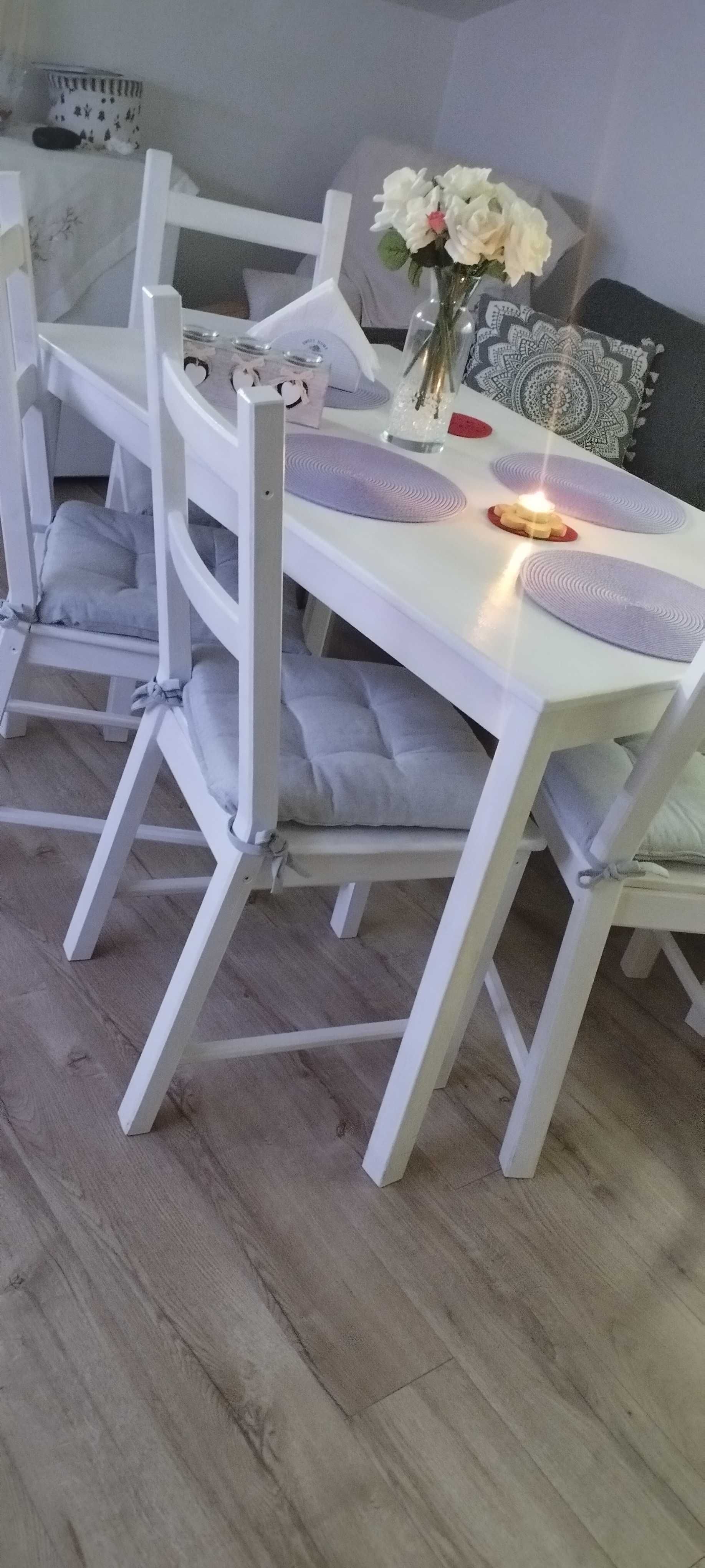 Set Masa și 4 scaune, Alb
