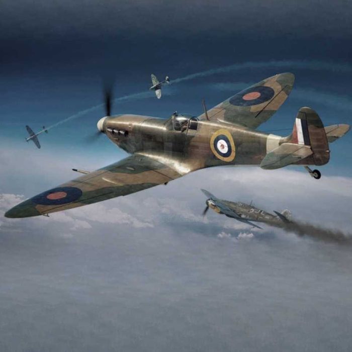 Macheta avion metalica Spitfire scara 1:72