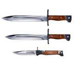 Set 3 cutite vanatoare IdeallStore, Ak Undercover, otel, teaca inclusa