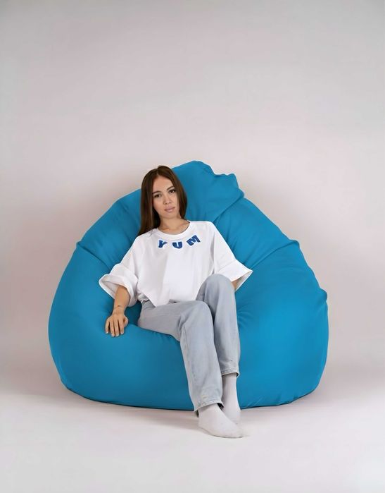Кресло Мешок, Бин Бэг, Bean bag, Пуфик, XXXXL 160x100, Голубой
