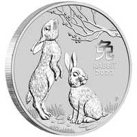 1 тройунция Сребърна Монета Австралийски Лунар Заек 2023