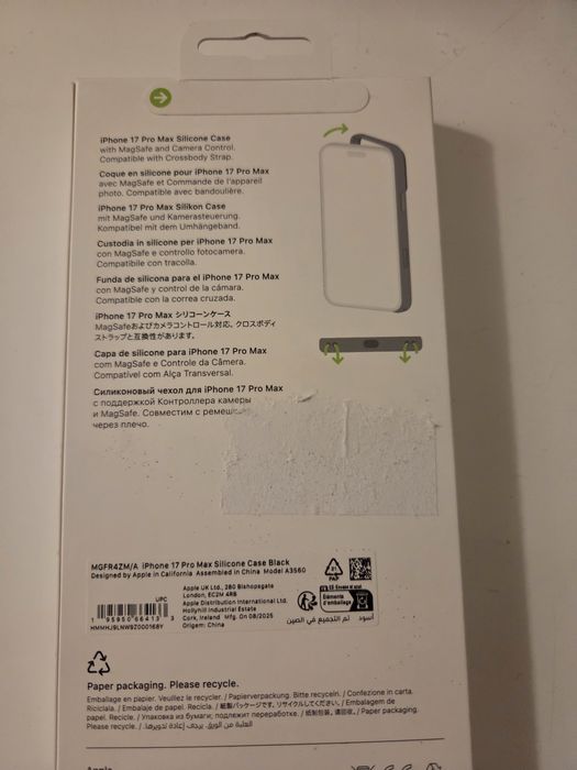 Husa originala iphone 17 pro max neagra