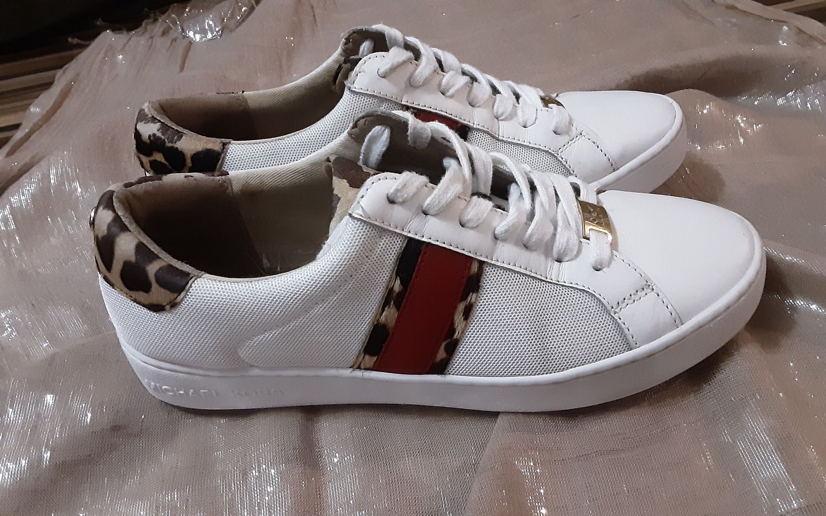 (37) MICHAEL KORS Irving stripe оригинални сникърси естествена кожа