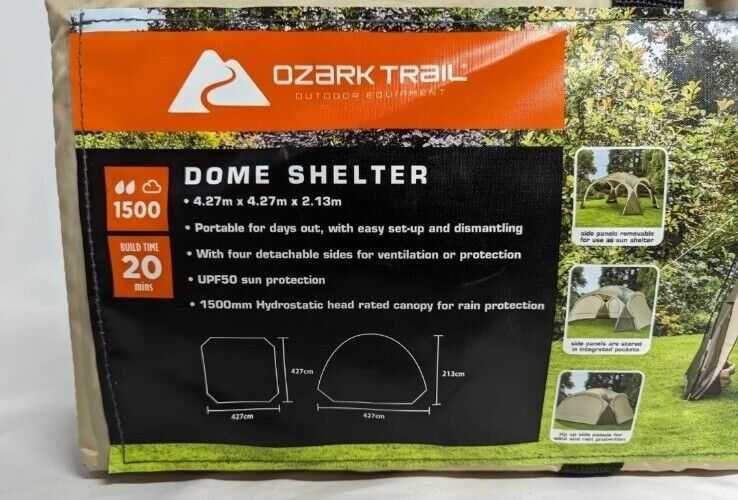 Шатра Ozark Trail Dome Shelter Outdoor Camping 4.27 X 4.27 + Sides