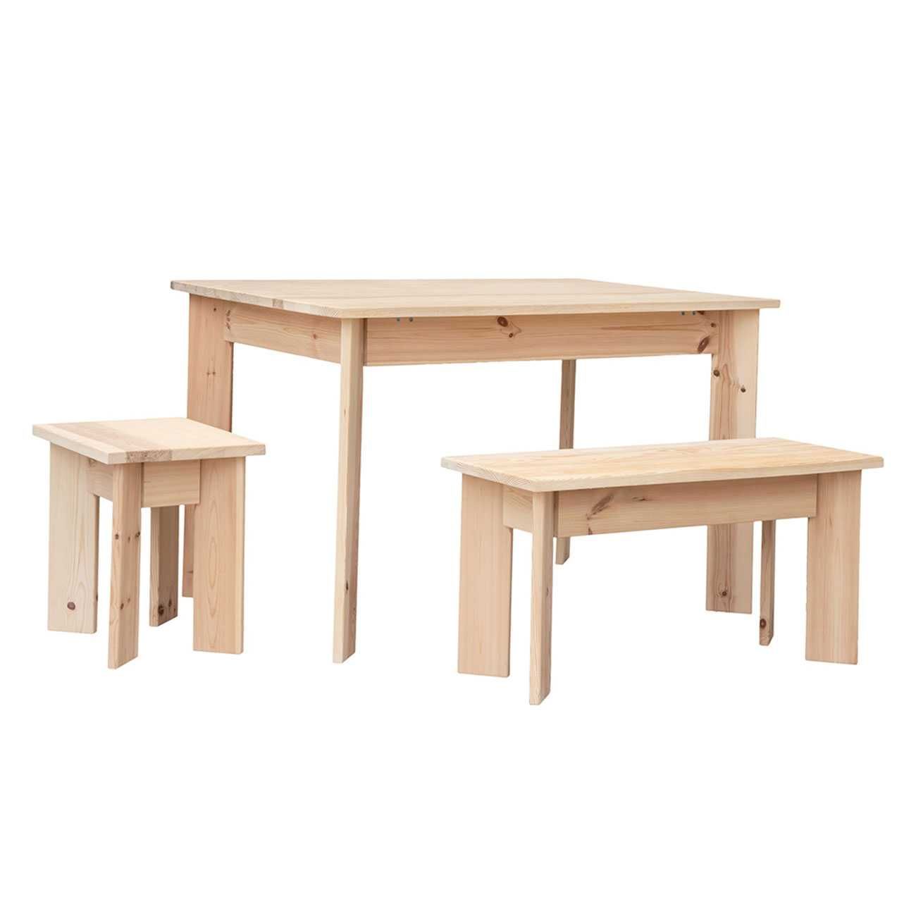 Трапезна маса от иглолистен масив - 120х80 см