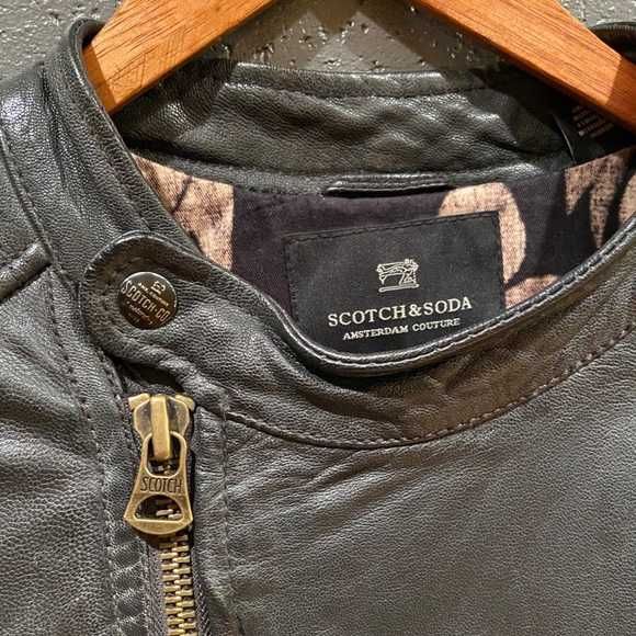 Scotch & Soda, geaca din piele pentru barbati, M