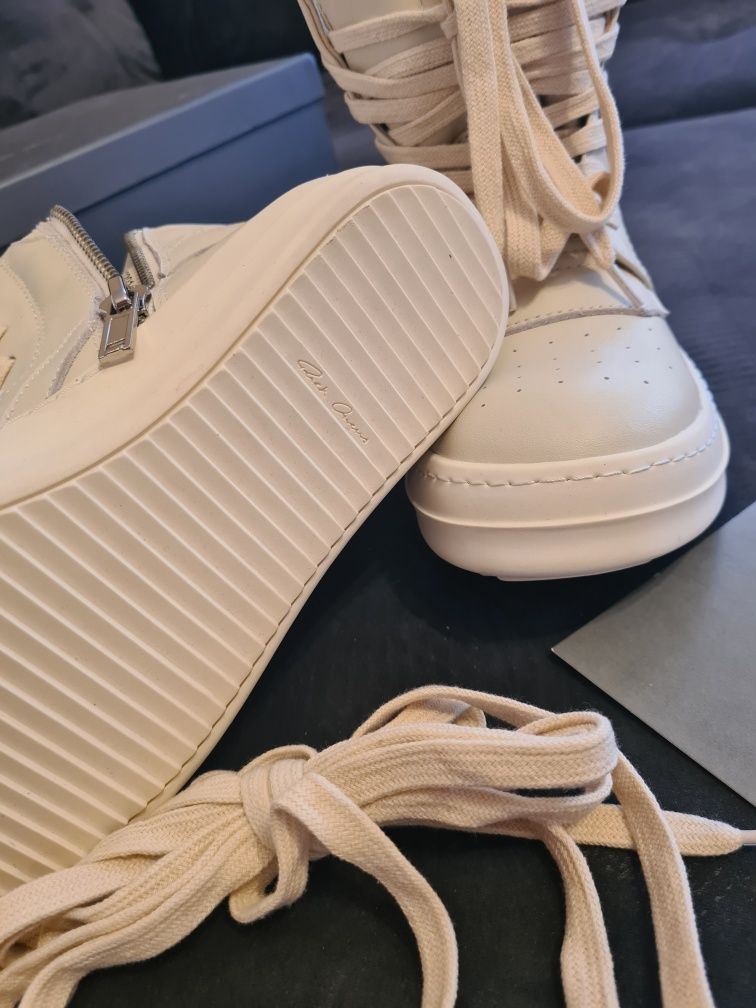 Rick Owens Leather Geobasket piele naturala/100%/size 42