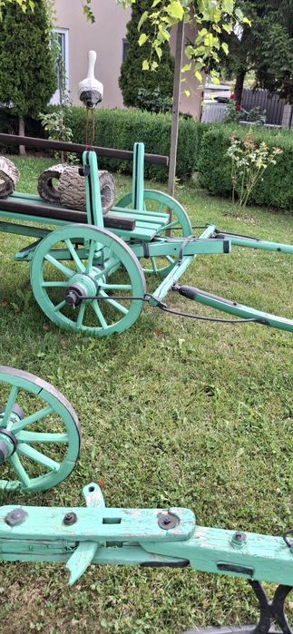 Căruță decorativa car de lemn