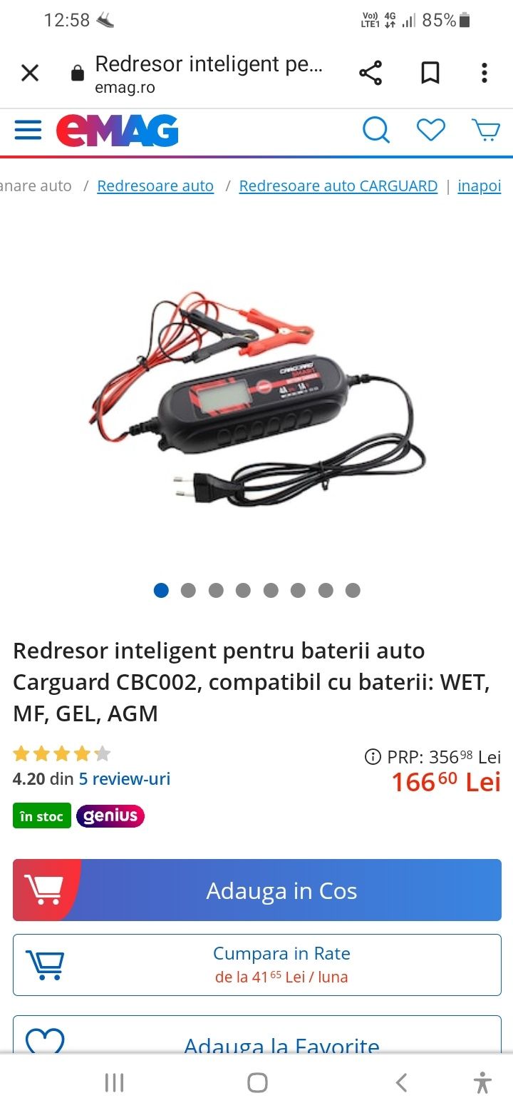 Carguard Redresor incarcator inteligent pentru baterii 6v 12v CBC 002