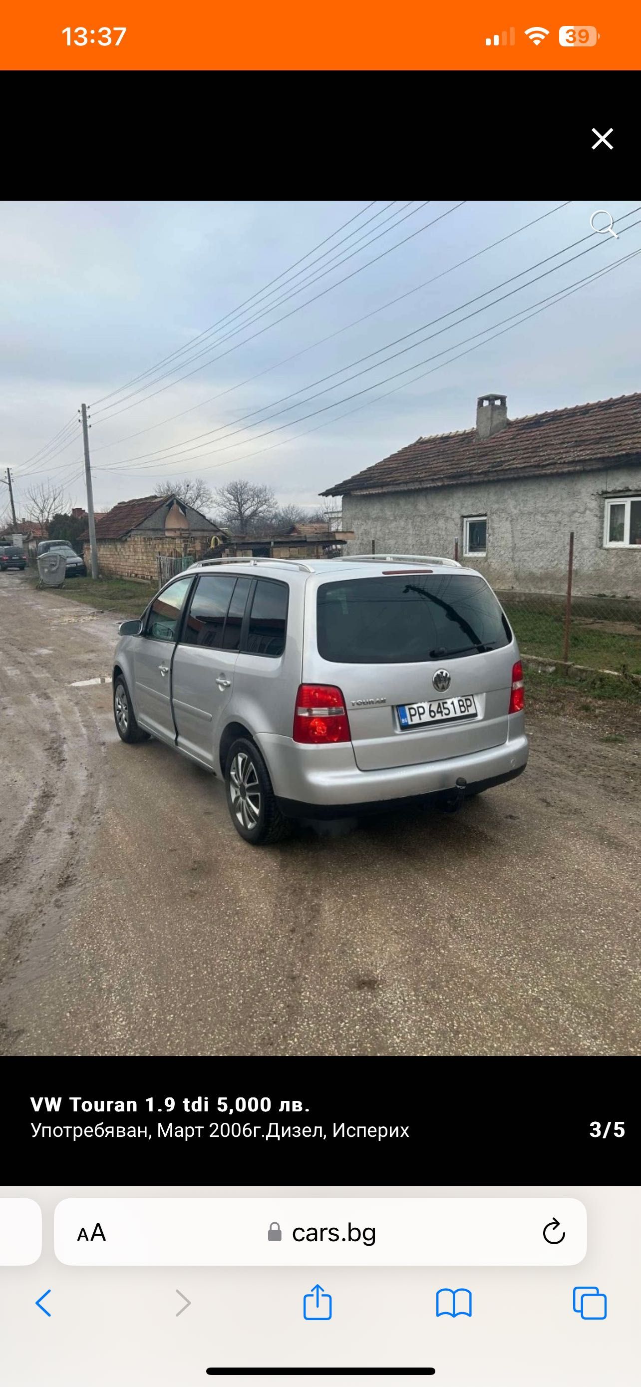 Vw touran 1.9 tdi 105