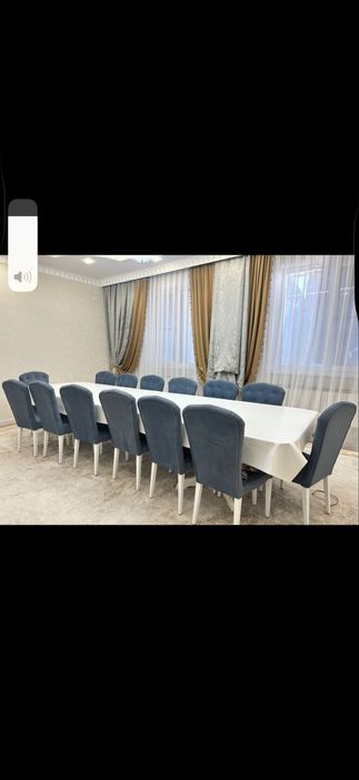 Стол 4 метр стулья 14 штук