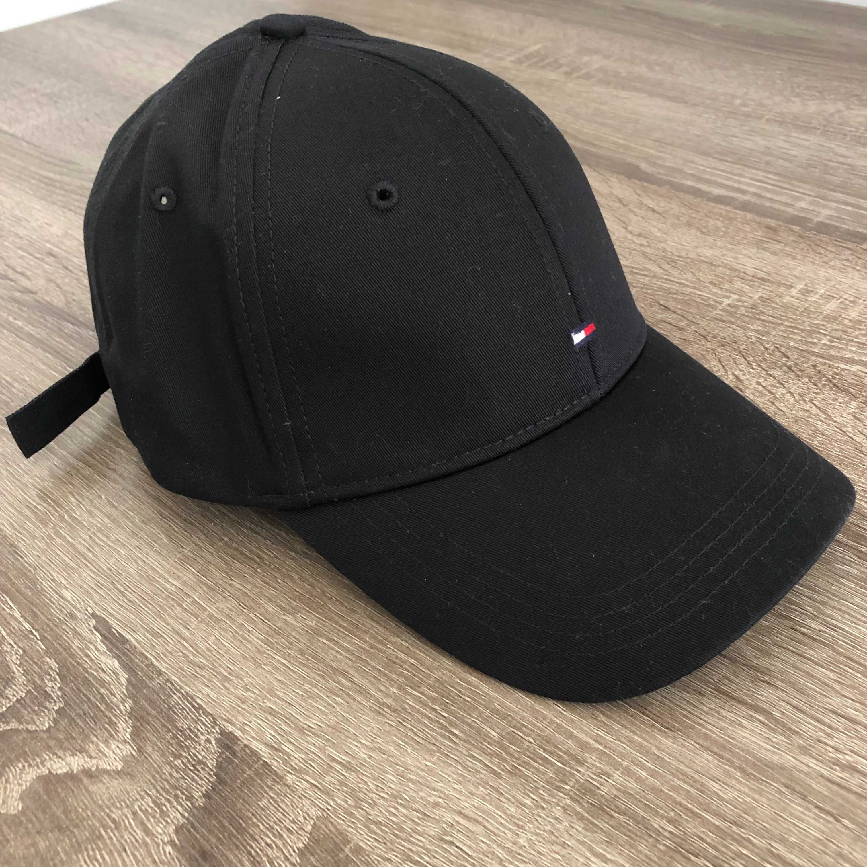 Черна памучна шапка на Tommy Hilfiger / baseball cap