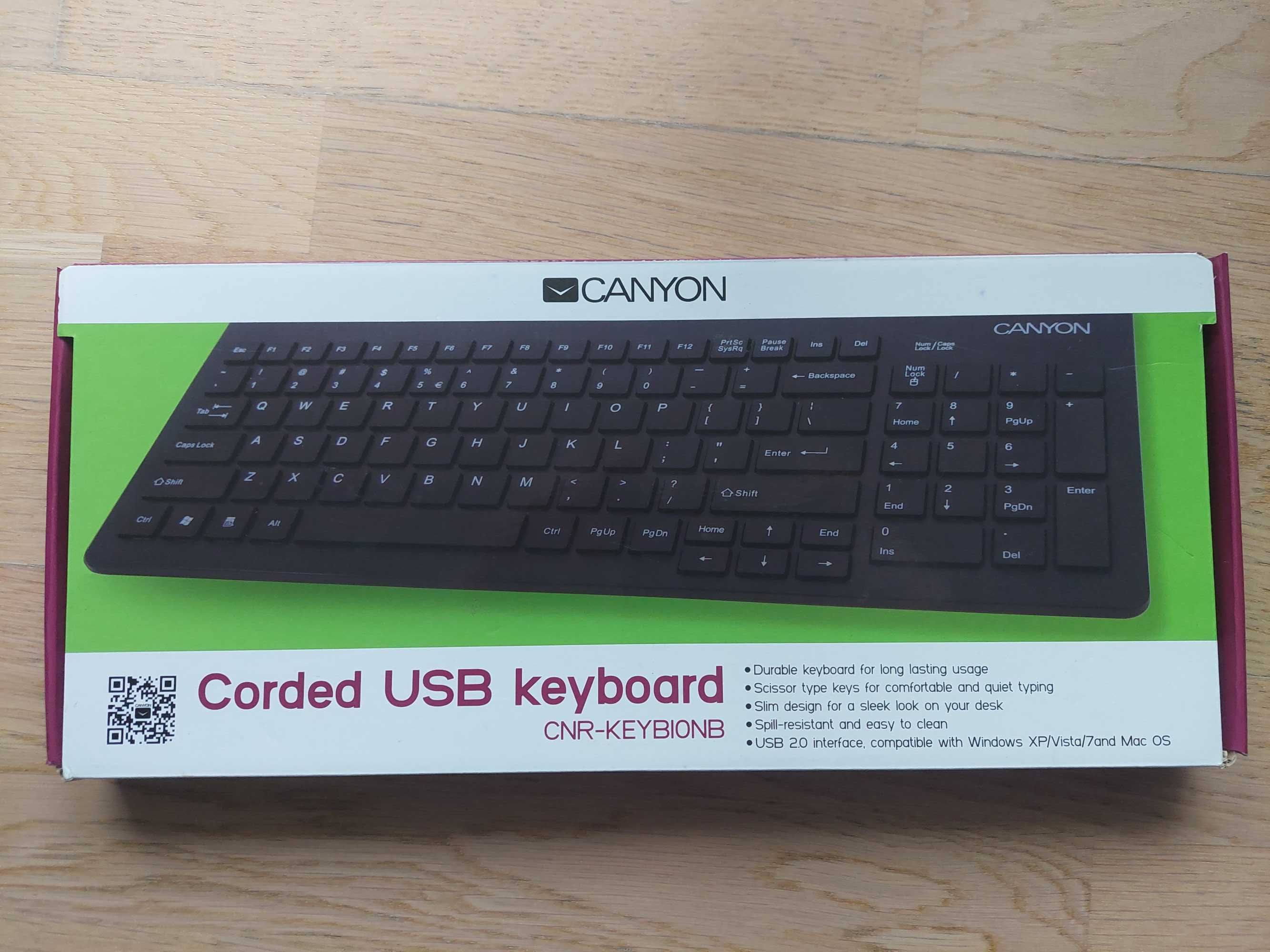 Tastatura USB slim Canyon CNR-KEYB10NB