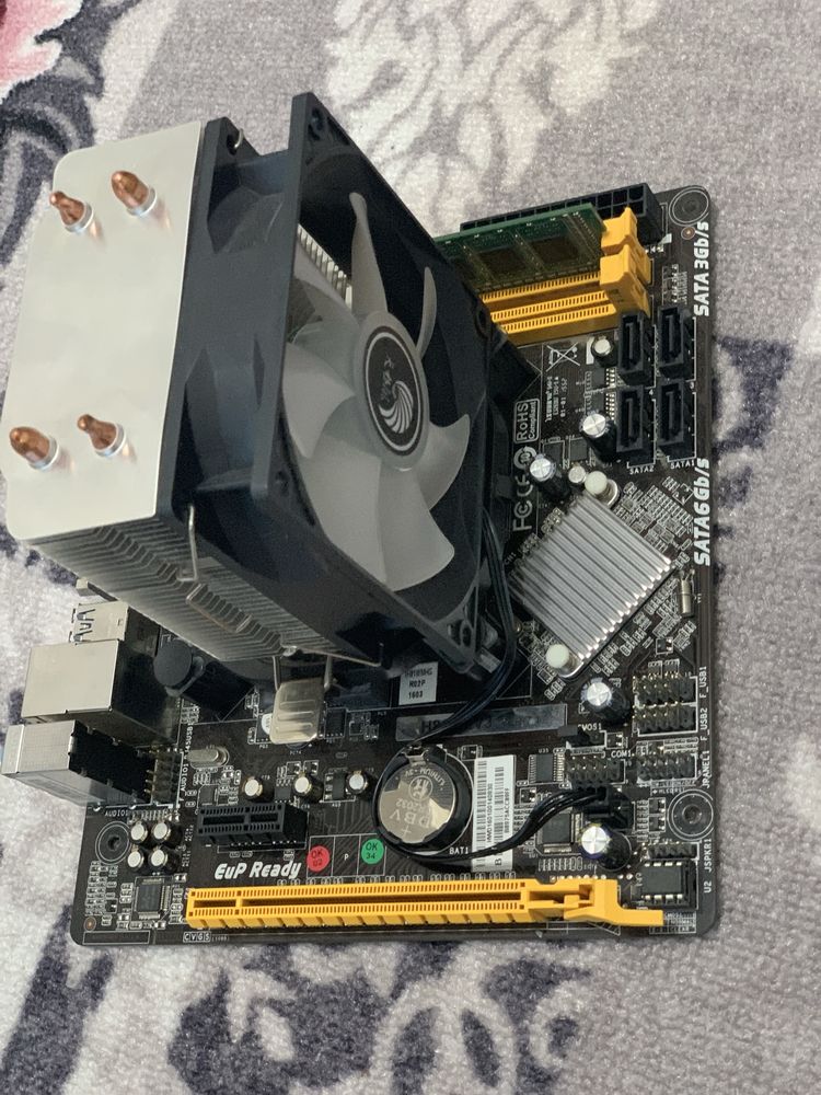 H81 anakart + i3 4150 + 12GB DDR3 + 2 trubkali kuler