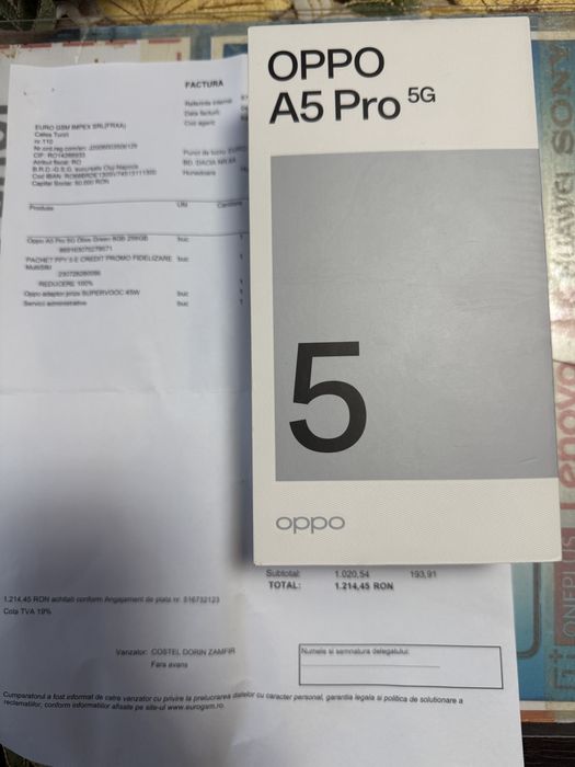 Oppo A5 Pro -5G /256 GB / 8+8 GB Ram / Dual Sim / Garantie