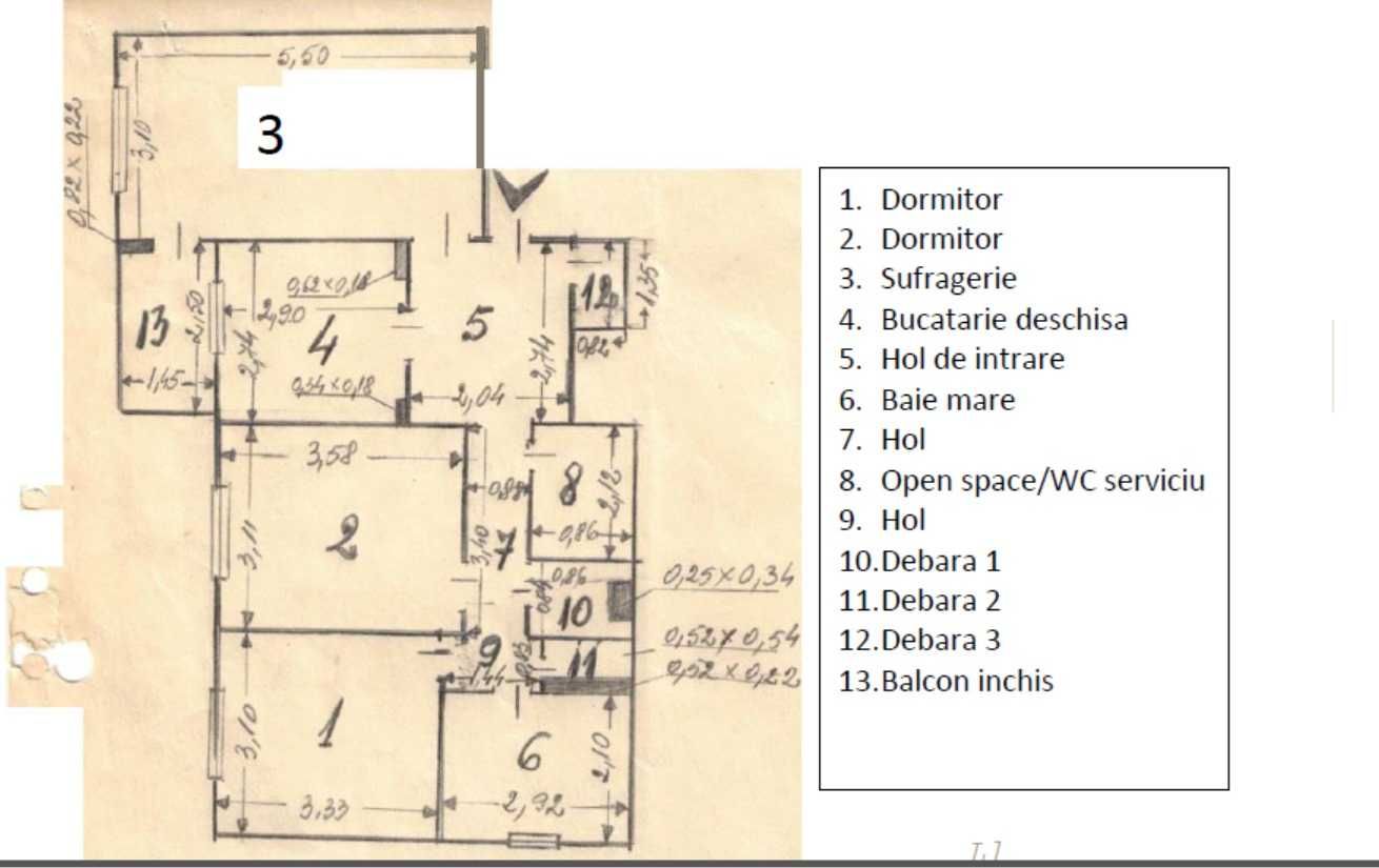 Apartament 3 camere Rahova  Buzoieni  . Dumbrava noua