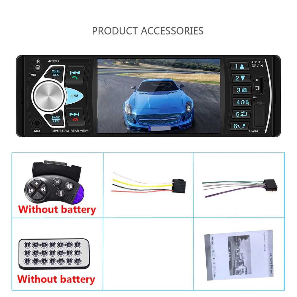 Радио за Автомобил 4.3'' Bluetooth  Дистанционно упр. за волана 3466