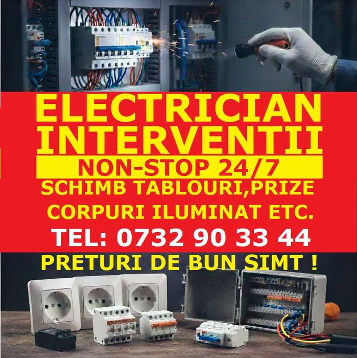 Electrician Urgențe 24/7-Experiență și Profesionalism Garantat! Sună!