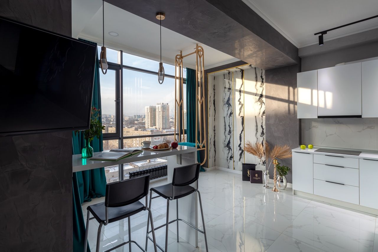 Lux новая квартира с панорамными окнами и видом на горы