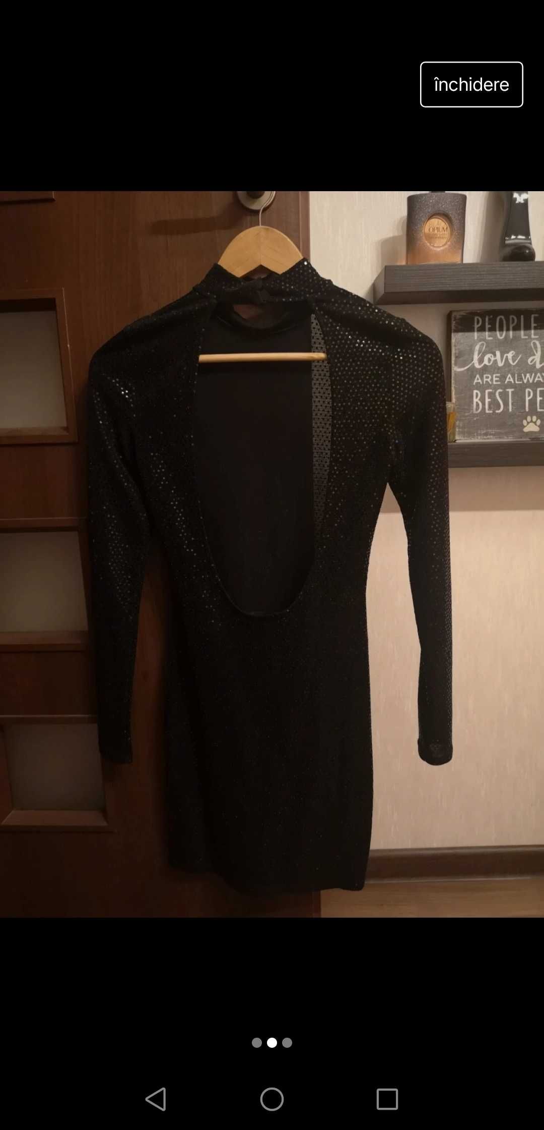 Rochie neagra cu paiete P&B