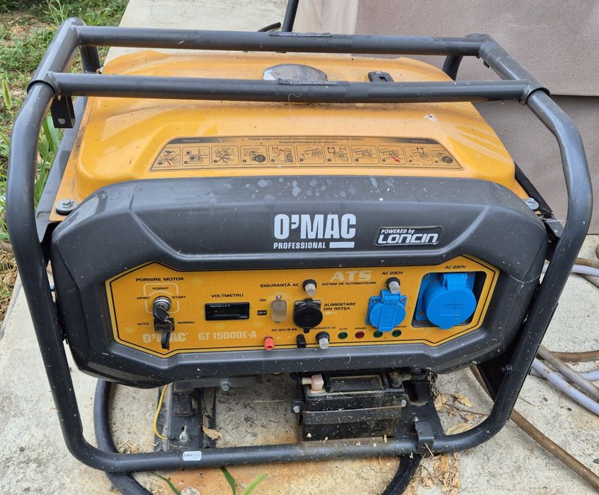 Generator de curent electric monofazic, pe benzina, O-Mac Professional