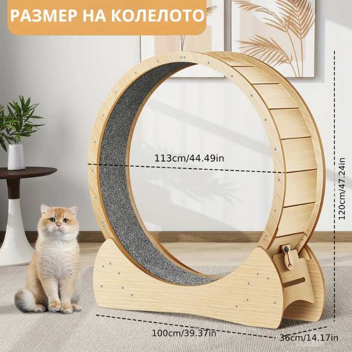 XL бягаща пътека за котки Silent Spinner