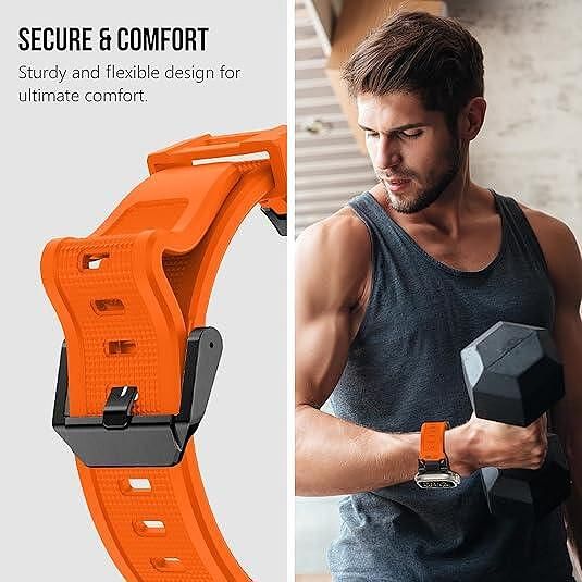 Tech-protect delta pro каишка за apple watch ultra 1/2 - orange/black