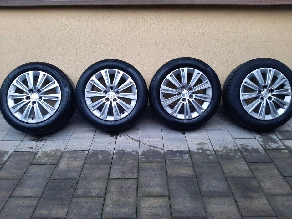 Jante aliaj originale Peugeot 308  5x108 16 cu anvelope vara