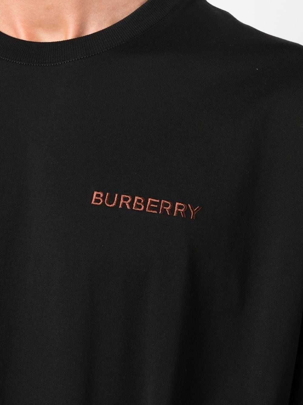 BURBERRY Black Magna TB Embroidered Logo Мъжка Тениска size M и XL