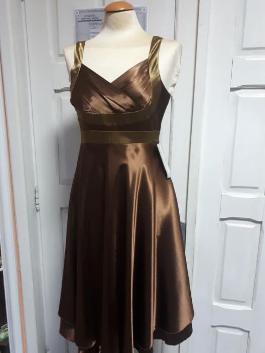 Rochie ocazie, satin, House of Art, măsura 38 ro, cu bolero 36 ro ( XS