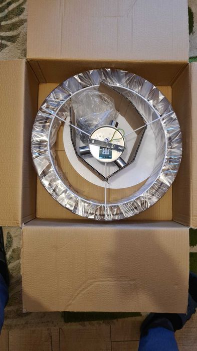 Lustră / Plafonieră cu 3 becuri Rabalux, abajur textil maro deschis