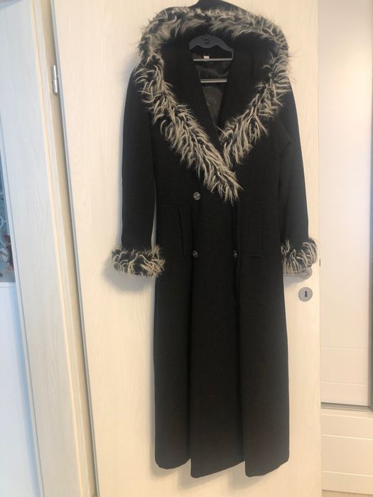 Palton lung cu gluga