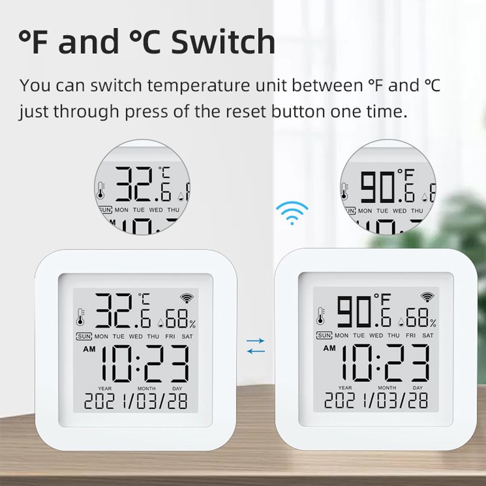 Tuya Smart / Smart Life WiFi Сензор за Т°С и влажност с USB захранване
