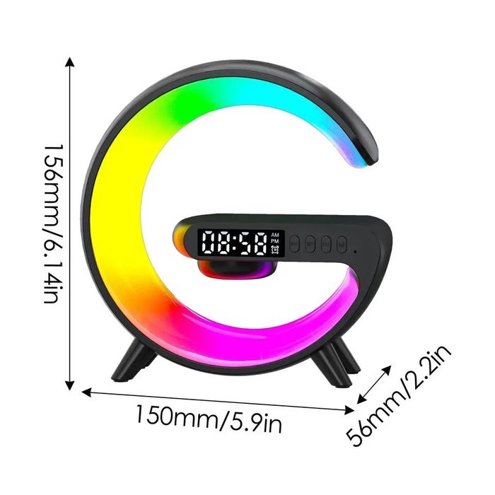 Lampa Smart LED RGB si Incarcator Rapid Wireless 15W, Bluetooth