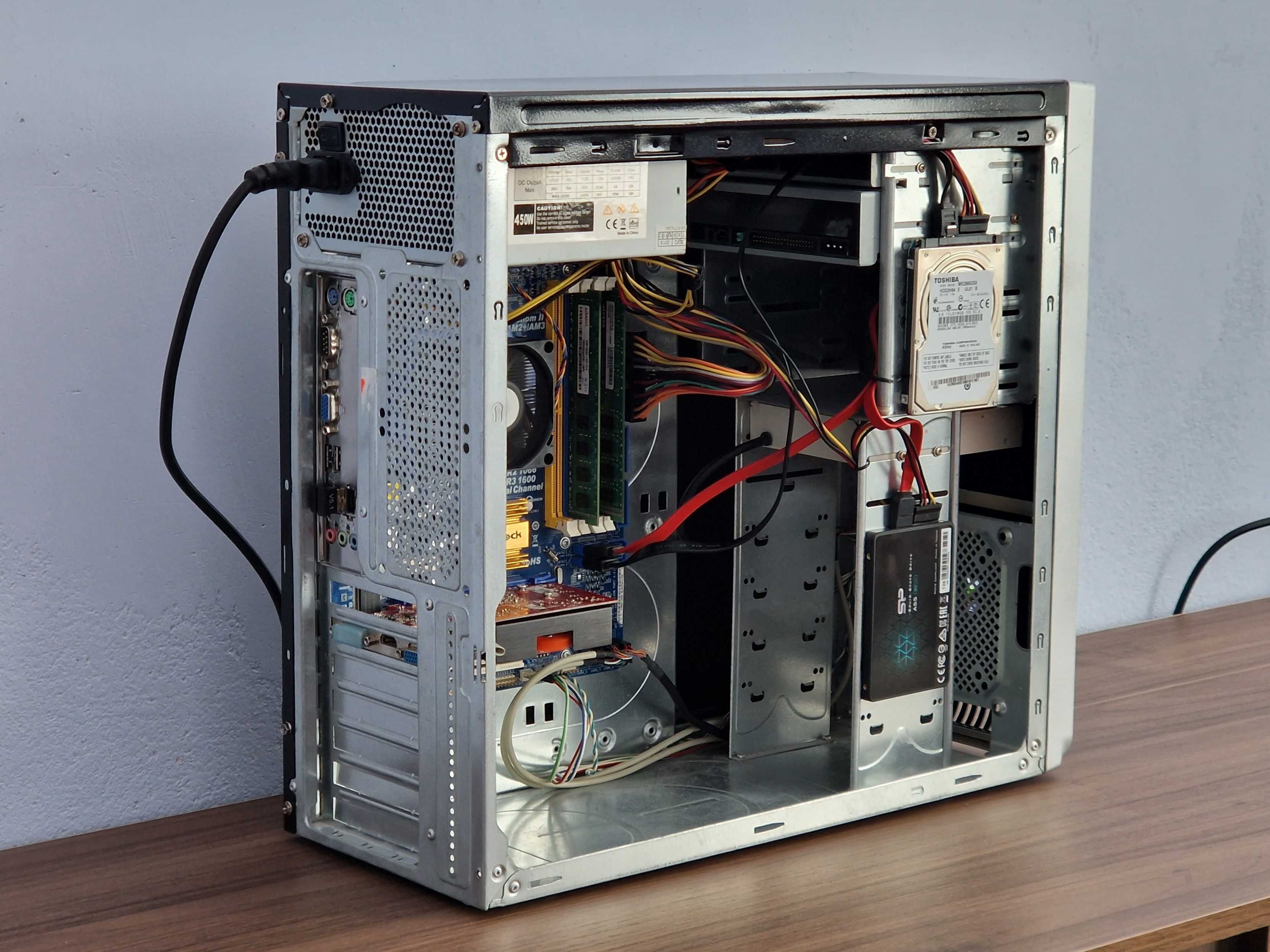 Компютър GT 430, AMD 2-ядрен, 6GB RAM, SSD + HDD, Wi-Fi, Bluetooth
