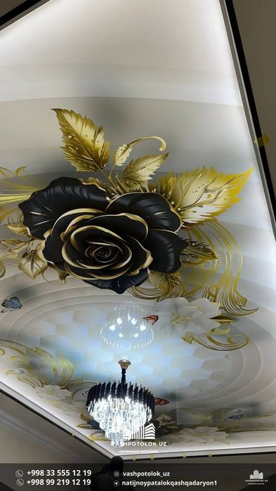 Uy va ofislar uchun natijnoy potolok xizmati