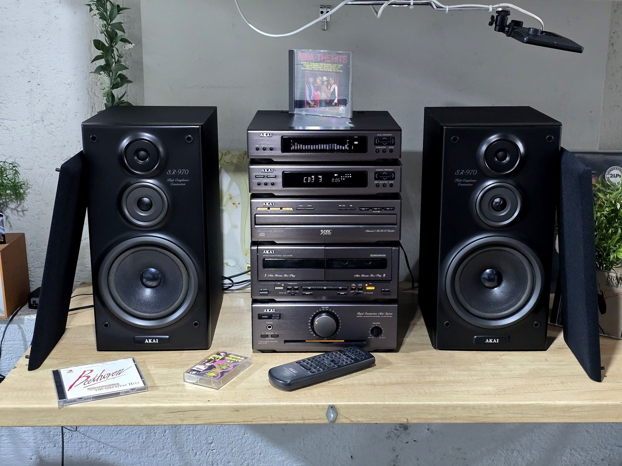 Linie audio AKAI pa-970, amplificator, procesor, pre, boxe, deck tuner