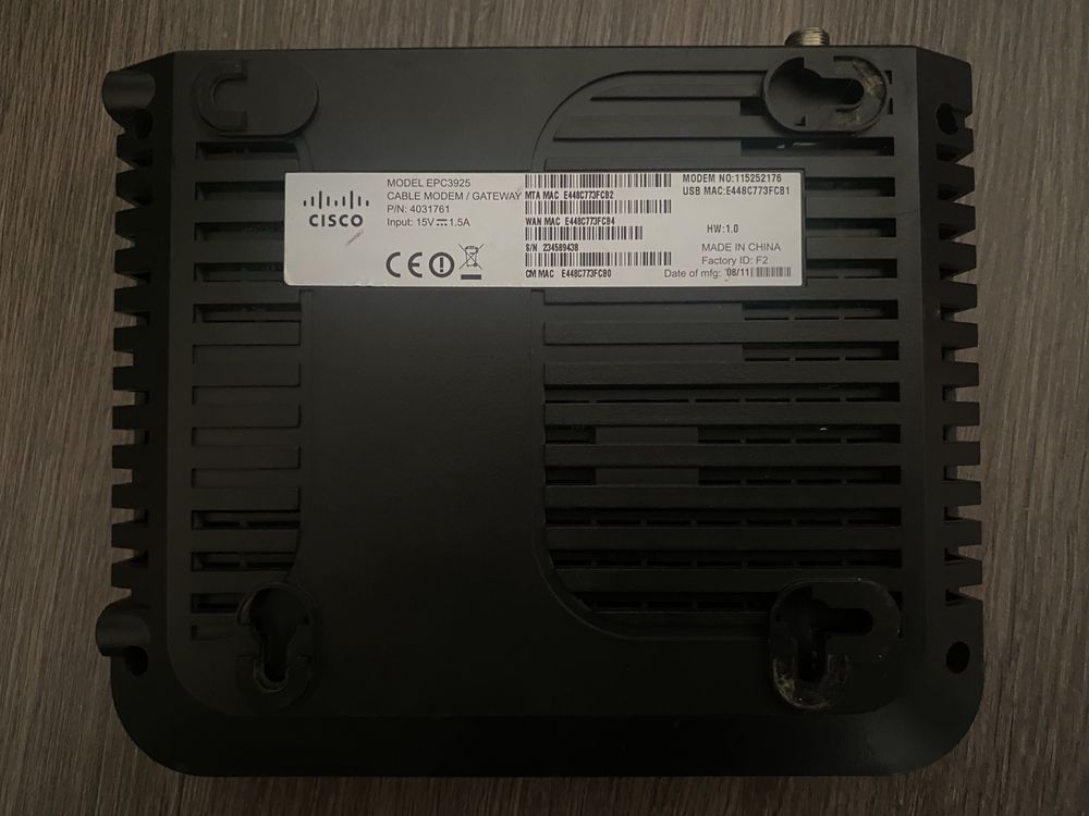 CISCO EPC3925 Модем роутер
