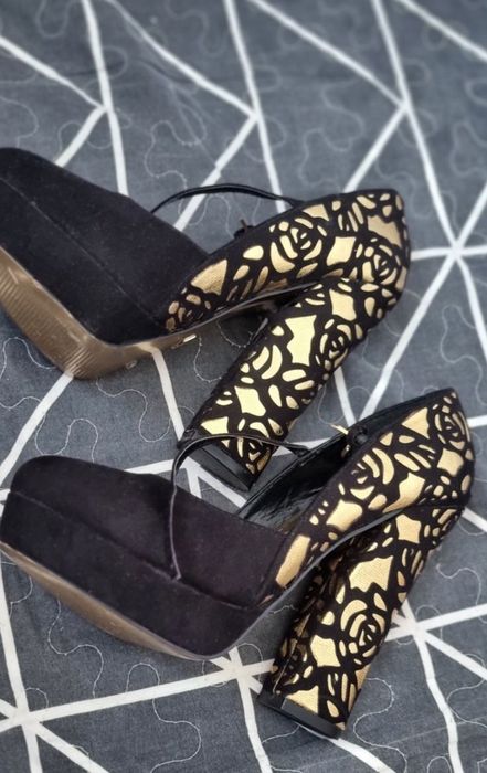 Туфли женский платформа современный удобный  бренд тренд чёрный качест