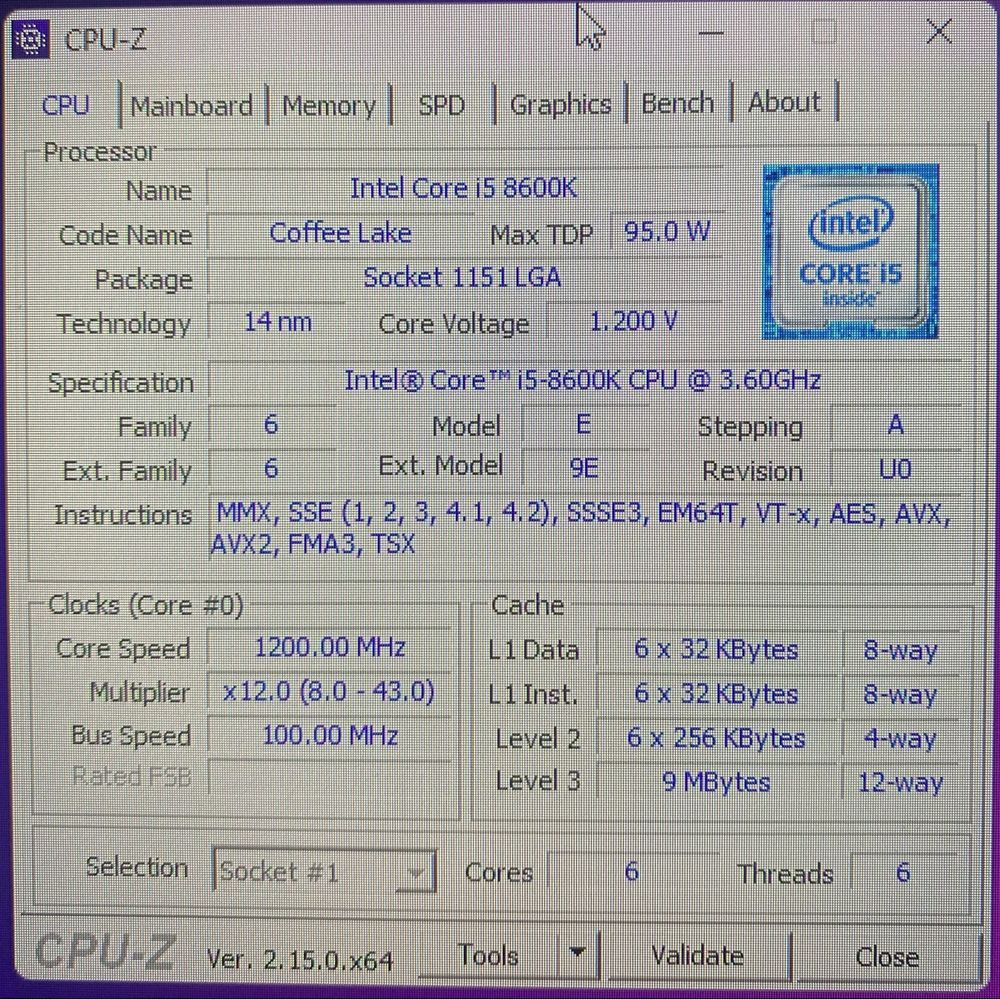 Vand pc gaming i5 8600k plava video 8 gb