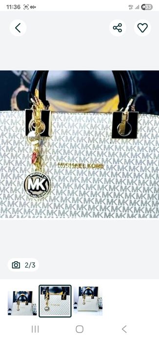 Geanta damă Michael Kors, model office,logo metalic auriu, saculet