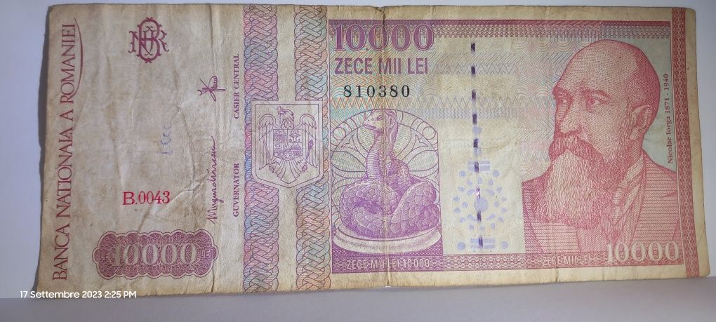 Bancnota de 10 000 LEI din anul 1994