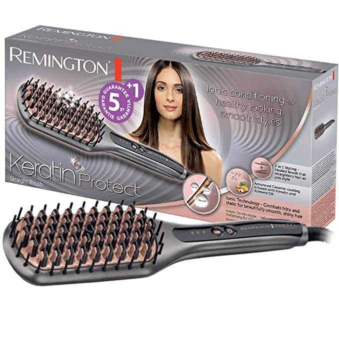 Perie electrica de indreptat parul Remington Keratin Protect