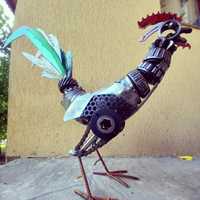 Cocos din metal  Metal Rooster