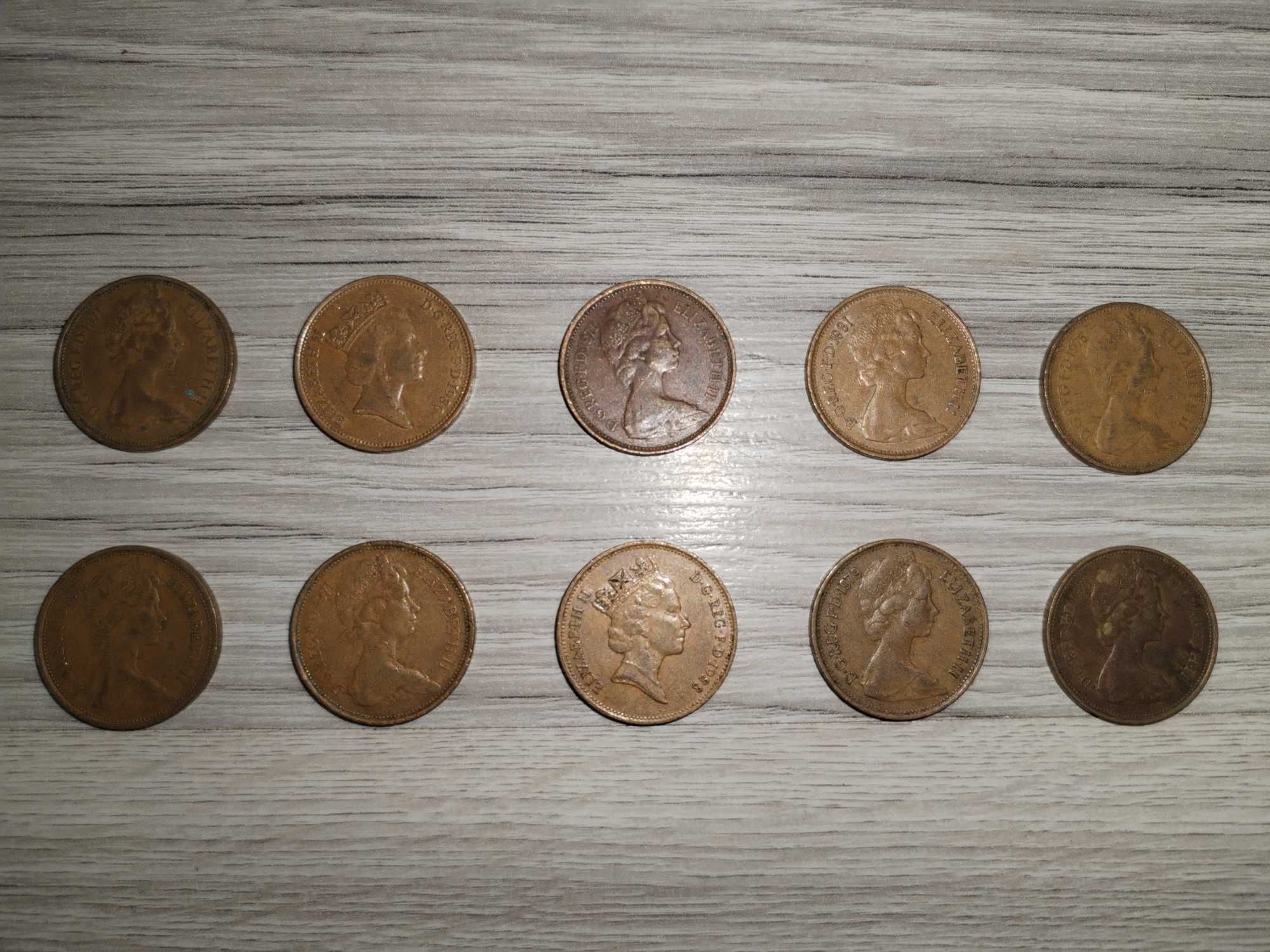 Lot x10 Monede 2 TWO PENCE Marea Britanie UK Diferite Conditii