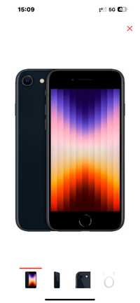 Смартфон Apple iPhone SE 2022 64Gb черный