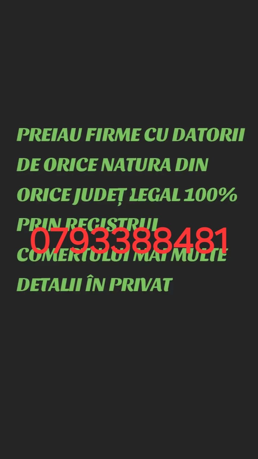 Preluam firme cu datorii rapid si ieftin