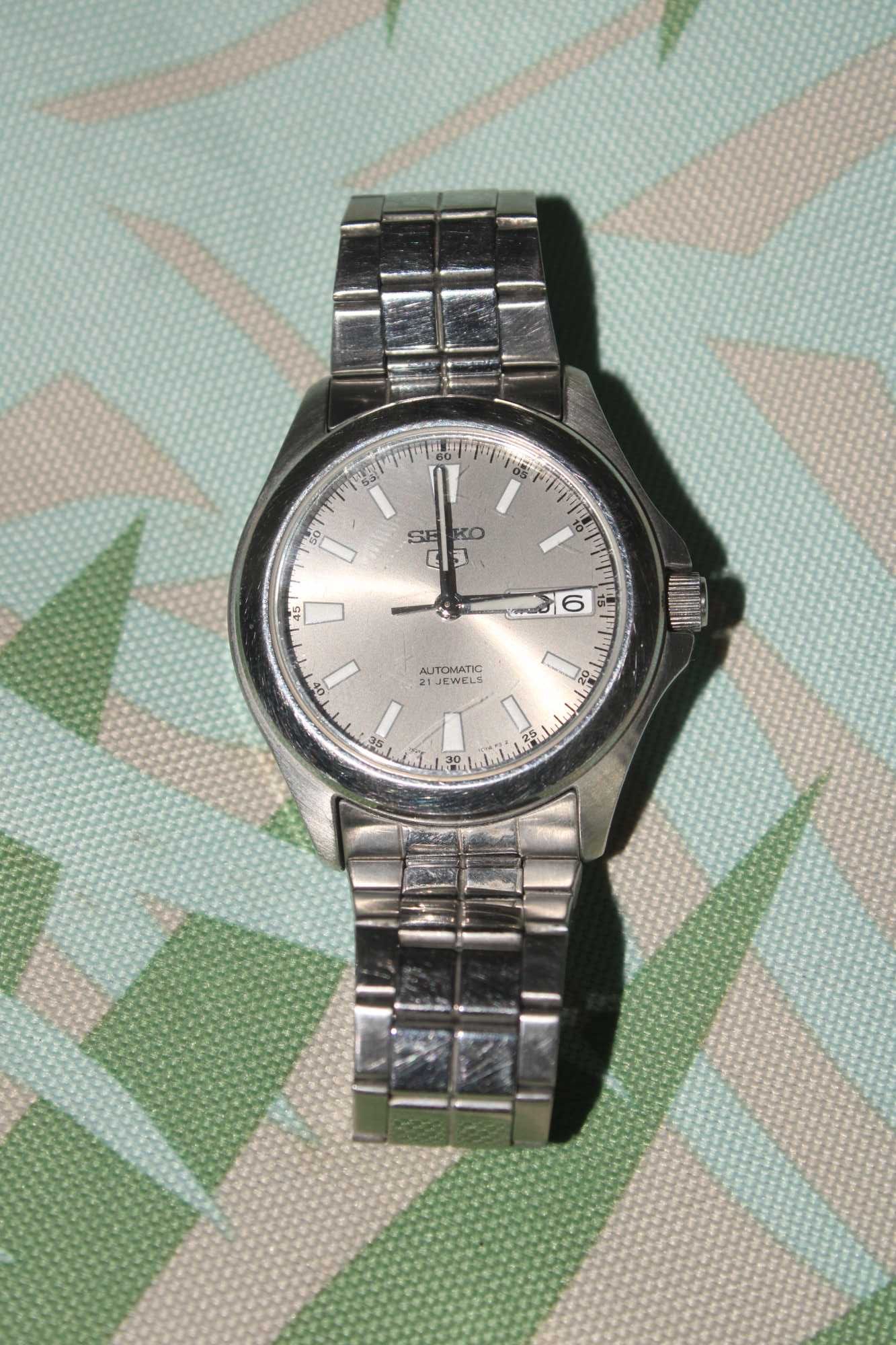 Оригинален японски мъжки часовник SEIKO 5, кварцов механизъм