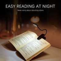Безжична,преносима LED лампа с гъвкаво рамо и щипка за четене на книги